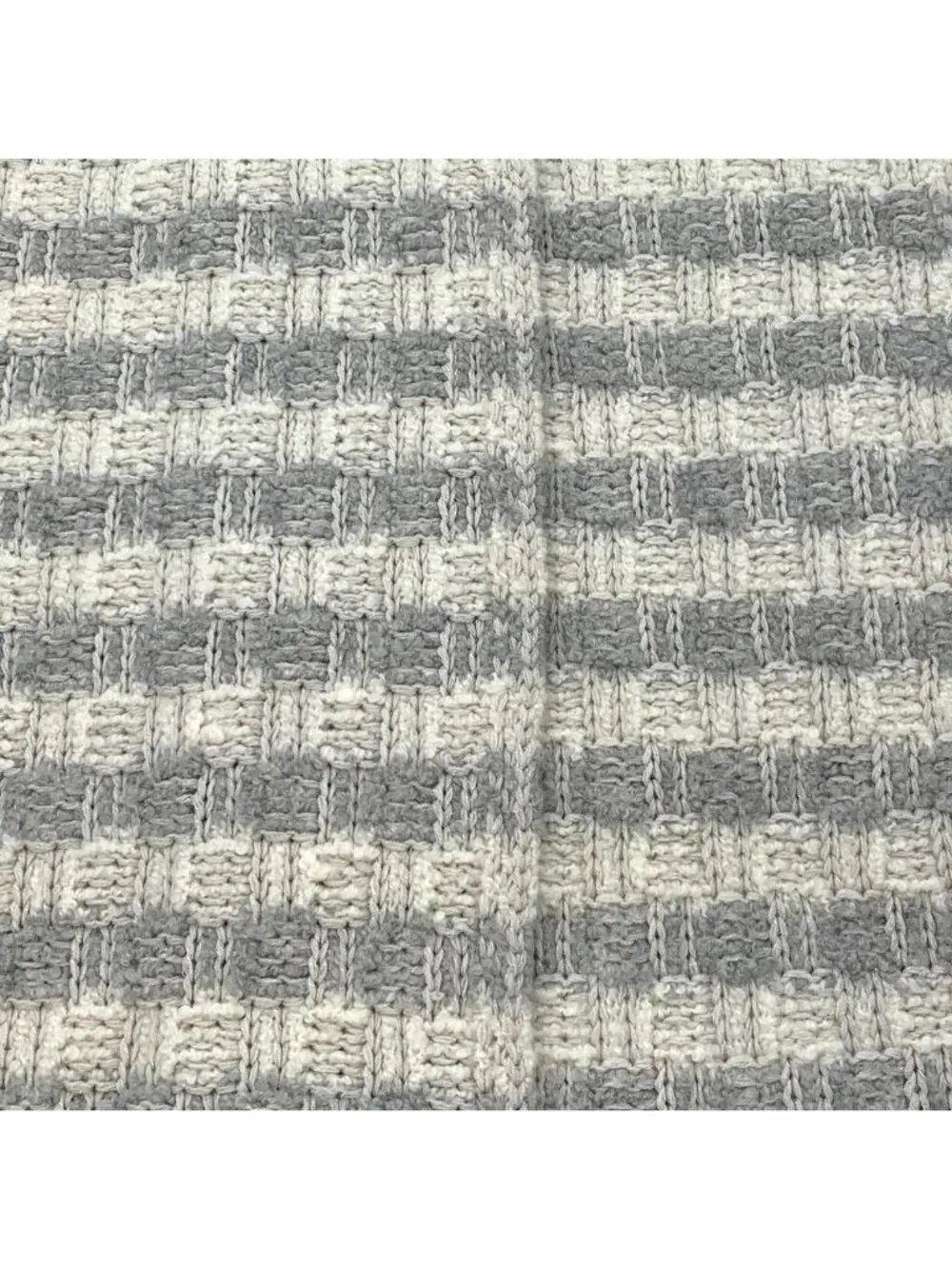 Chanel Beige & Grey Cashmere Knit Scarf